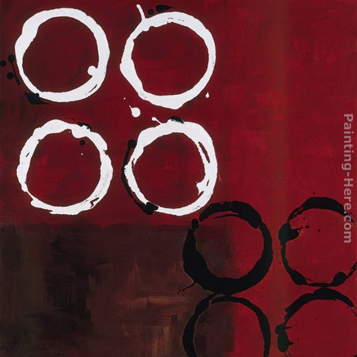 Red Circles I painting - Laurie Maitland Red Circles I art painting